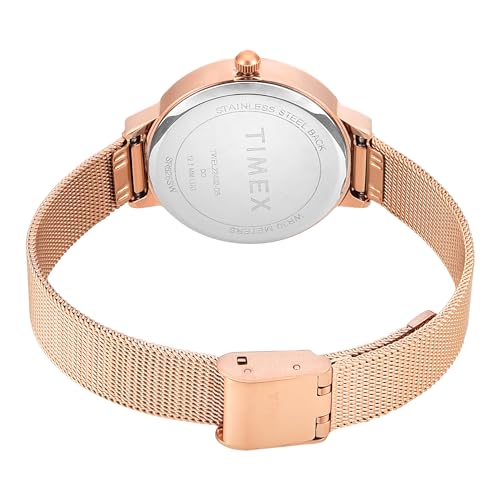 TIMEX Rose Gold Round Dial Analog Women's Watch - TWEL22402