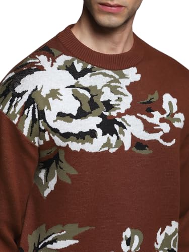 Jack & Jones Men's Regular Fit Brown Sweater