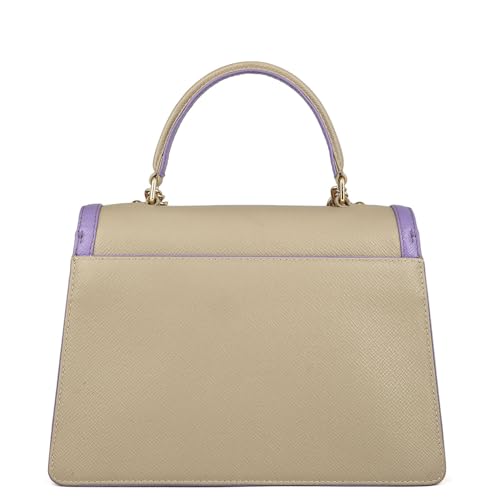 Da Milano Leather Satchel Bag for Women - White