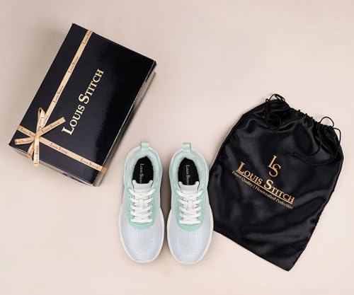 LOUIS STITCH Women’s Aqua Sage Lightweight Athleisure Sport Shoes | Lightweight Casual Sneakers | Lace-Up Sneaker and Athleisure Wear| Perfect for Casual, Gym & Travel Wear | LSLD-ATH | UK-5