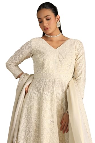 Soch Women's Tissue Chudidar Set (OWS5CD21896_Off White