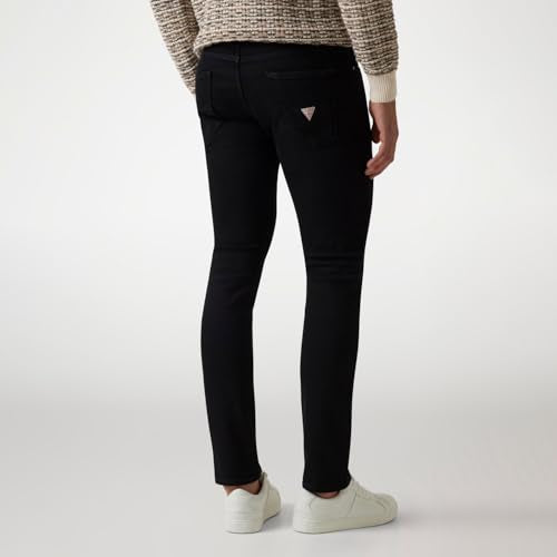 GUESS Men Solid Skinny Fit Mid-Rise Jeans