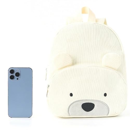 Mastyle® Cute Bear Backpack – Corduroy Primary School Student Schoolbag, Fashion Cartoon Plush Bag