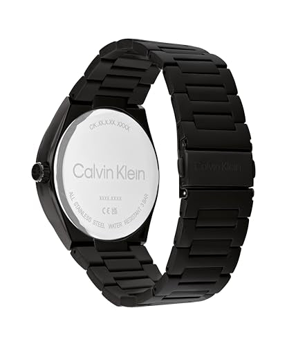 Calvin Klein Distinguish Qtz Multifunction Black Round Dial Men's Watch|Stainless Steel Material|Multi Color Band - 25200490
