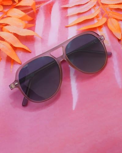 Carlton London Brown Toned with Polarised Lens Aviator Sunglass for women