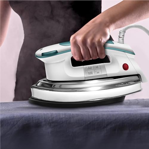Wipro Elato GD203 1200 Watt Heavyweight Dry Iron, Quick Heat Up, Anti Bacterial German Weilburger Dual Coated Soleplate,5 Modes, Dry Iron Press,Wrinkle Free Clothes in One Shot, 2 Year Warranty,Blue