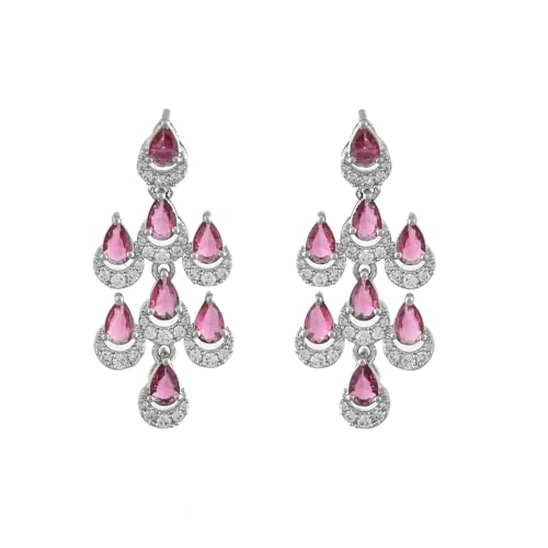 VOYLLA Royal Romance Blossom Necklace Set|Collar Necklace Sets For Women|Women Necklace Sets|Gift For Women|American Diamond|Wedding|Cocktail|Love|Heart|Party|Valentine Gift