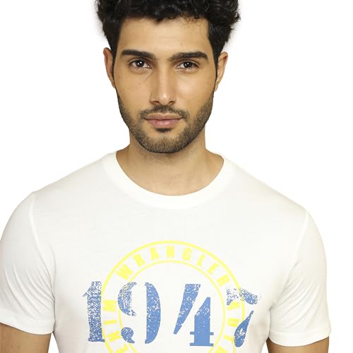 Wrangler Men's Solid Regular Fit Shirt (WMTS006307_White