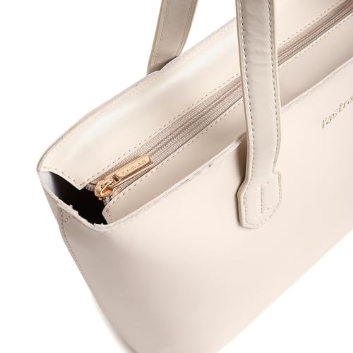 Fastrack Solid Tote Bag for Women, Girls and Ladies | Ladies Purse Handbag with Zipper Closure