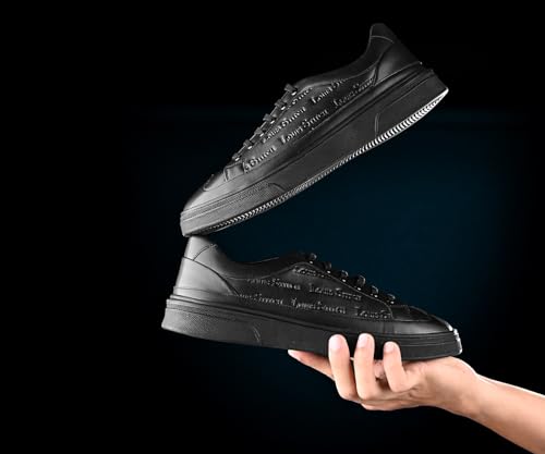 LOUIS STITCH Egyptian Black Shoes for Men | Lightweight Shoes | Comfortable & Durable All-Day Sneaker| LSP-SNK-LSEMJB| UK-10
