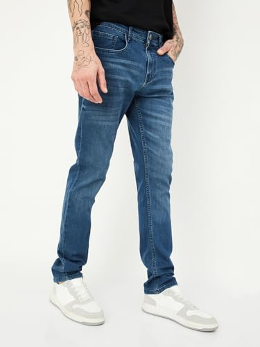 Max URB_N Men Slim Fit Washed Jeans (DMBSLFES2305GVMID Blue)_28