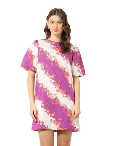 U.S. POLO ASSN. Women's Cotton Shift Mini Dress (UWSS25DRS160 Multicolor