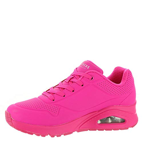 Skechers Women's Uno - Stand On Air Sneaker, Hot Pink, 9.5