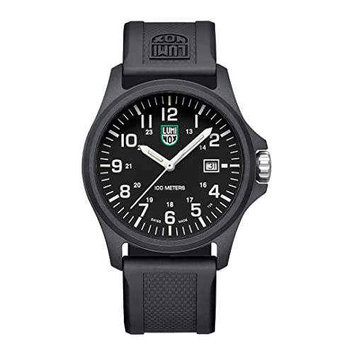 Luminox - G Collection Manta Ray Steel X2.2401 - Mens Watch 45mm - Divers Watch with Silver Case Black Dial Grey Numbers Date Function - 100m Water Resistant - Mens Watches - Swiss Made.
