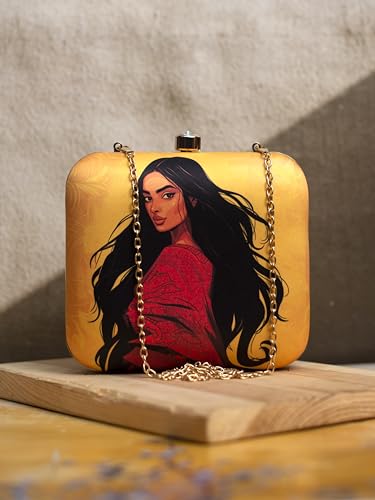 Artklim Saree Women Portrait Clutch