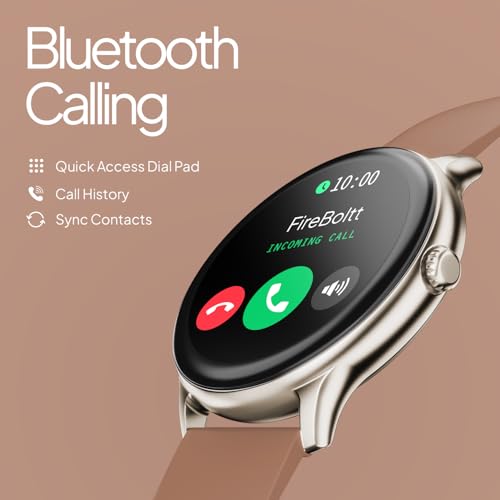 Fire-Boltt Phoenix Pro Smart Watch 1.39 inch Bluetooth Calling, AI Voice Assistant, Metal Body with 120+ Sports Modes, SpO2, Heart Rate Monitoring (Mocha Mouse)