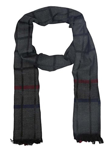 FabSeasons Casual Black Checkered Men's Cotton Scarf, Muffler, Shawl and Stole for Winters, Summers and all Seasons, Size - 70 * 200 cms