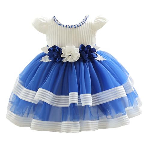 Hopscotch Baby Girls Knee Length Party Dresses in White Color For Ages (18-24 Months)