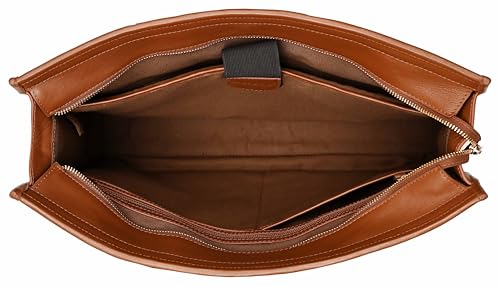 eske Matilda Genuine Leather Women's Tote Bag (Cognac)