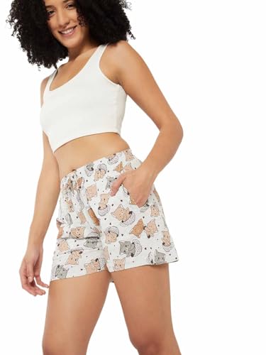 Max Women Printed Shorts (Grey_XXL)