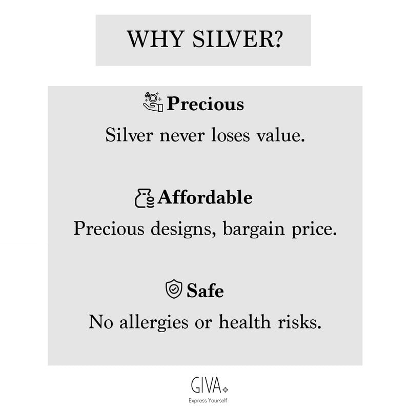 GIVA 925 Silver Infinity Heart Ring, Adjustable | Gifts for Girlfriend, Gifts for Women and Girls | With Certificate of Authenticity and 925 Stamp | 6 Month Warranty*