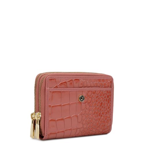 Da Milano Premium Leather Wallet for Women | Multi Compartment Travel Wallet - Rose Pink
