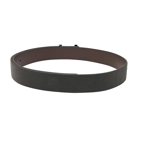 Tommy Hilfiger Stellarton Men's Leather Reversible Belt - Black+Brown | 2-In-1 Saffiano Textured H-Monogram Belt With Matte Black Buckle | Size - M 90Cm