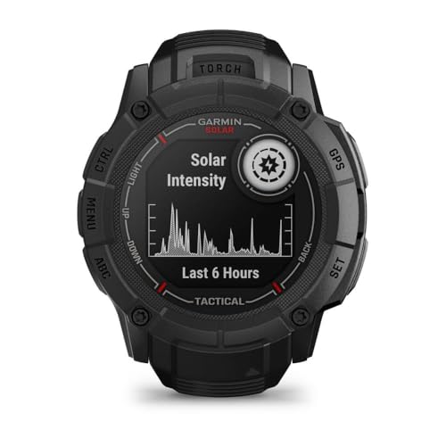 Garmin Instinct 2X, Solar - Tactical Edition, Rugged Hybrid Smartwatch with Solar Charging Capabilities, Tactical-Specific Features, Black