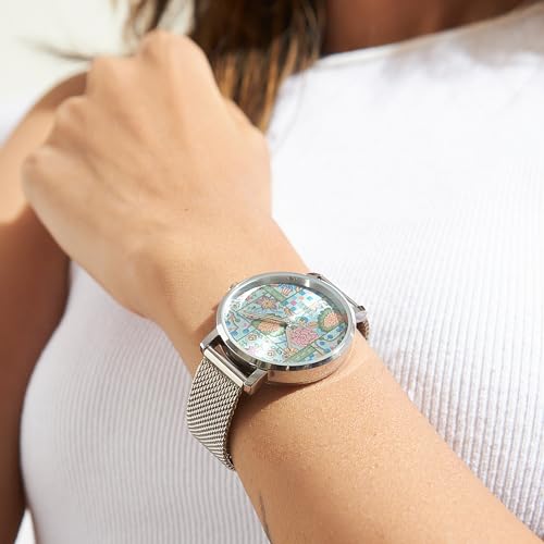 TEAL BY CHUMBAK Round Dial Analog Watch for Women | Wrist Watch for Teenage Girls | Ladies Ghadi | Gifts for Women/Girls/Ladies | Stylish Fashion Watch for Casual/Work