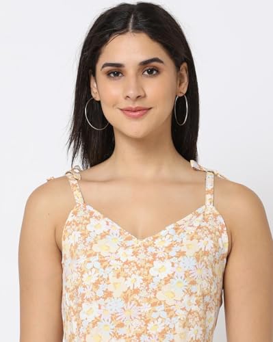 GAP Women's Rayon Classic Above The Knee Casual Dress (442110638_Multi Multicolour