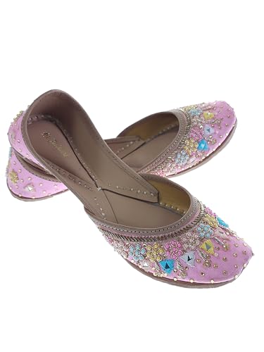 Fulkari Formal Shoes for Women – Elegant & Comfortable Office Wear, Stylish Leather Finish, Cushioned Insole, Ideal for Work, Business Meetings & Formal Events (Pink Gold,Size-5)