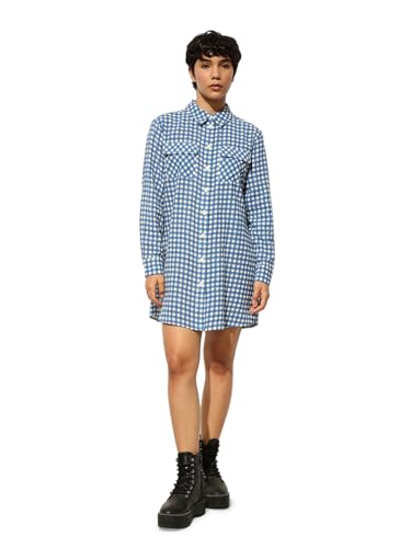 ONLY Women's Regular Fit Blue Dress