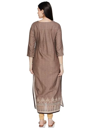 BIBA Women PRINTED GATHERED SALWAR KURTA DUPATTA(SKDIK RANG9511_INDIGO_40)