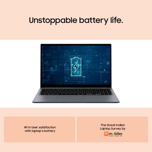 Samsung Galaxy Book4 (Gray, 16GB RAM, 512GB SSD) | 15.6" Full HD Screen | Intel Core i5 1335U Processor | Windows 11 Home | MS Office 2021 | Fingerprint Reader | Intel Iris XE Graphics | RJ45 LAN Port