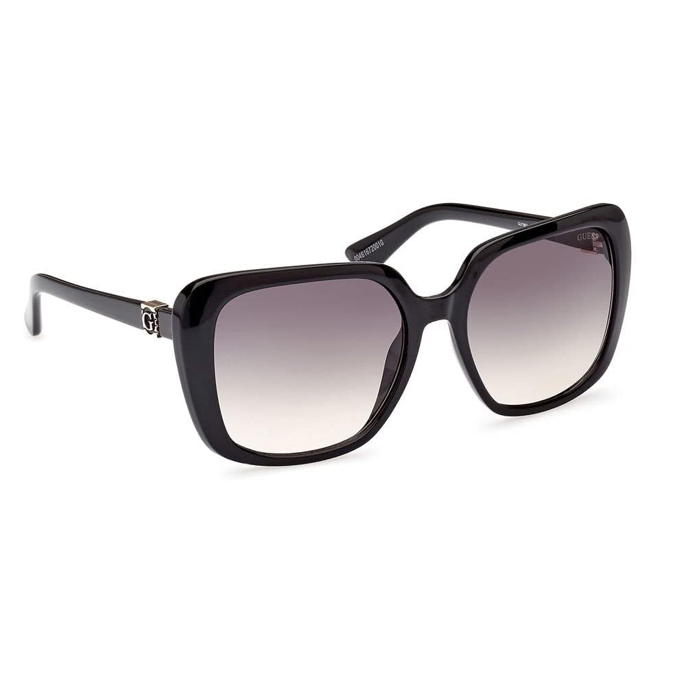 Guess Womens S7863 01B 58 Oval Non-Polarized Sunglasses, Black