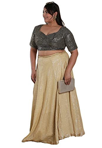Salwar Studio Women's Black Silk Readymade Saree Blouse-PLSSB00010-BLCK