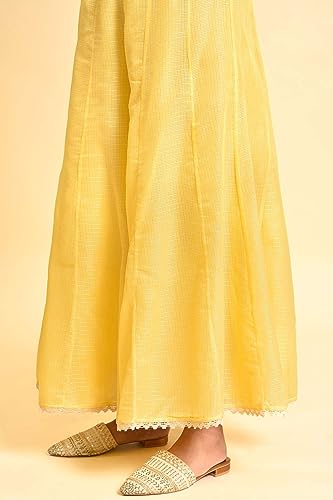 W for Woman Women's Regular Divided Skirt (23FEW62452-219526_Light Yellow_WL)