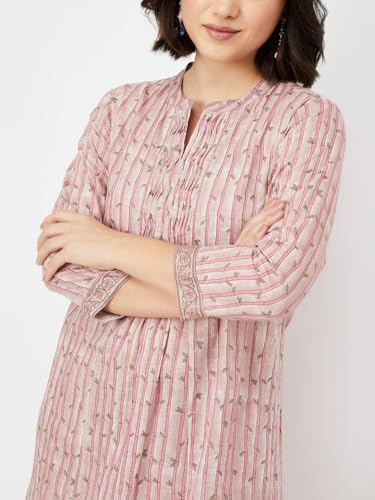 Max Women's Cotton Blend Kurta Set (CTKSTARA0016_RED