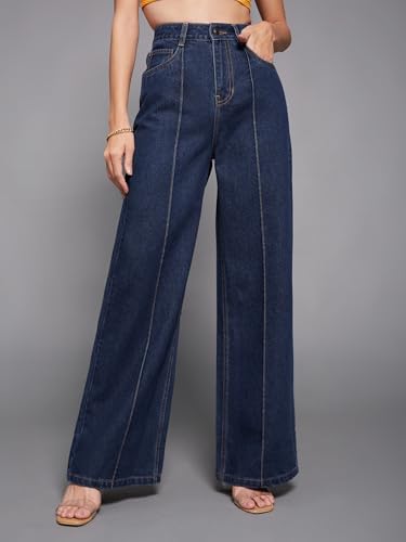 Miss Chase Women's Skinny Fit High Rise Regular Length Stretchable Denim Jeans (MCSS18DEN02-19-494-36, Ink Blue, 36)