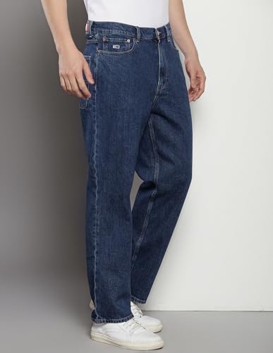 Tommy Hilfiger Cotton Dark Blue Solid Men Jeans (36) - S24JMDB069