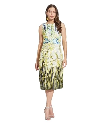 Latin Quarters Women Black Sleeveless Boat Neck Printed Casual Dress_L