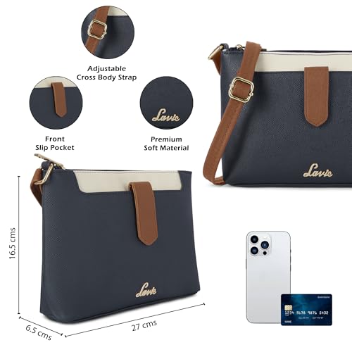 Lavie Women's Keiko 2C Colorblock Top Zip Crossbody Sling Bag | Ladies Purse Handbag | Gift for Women