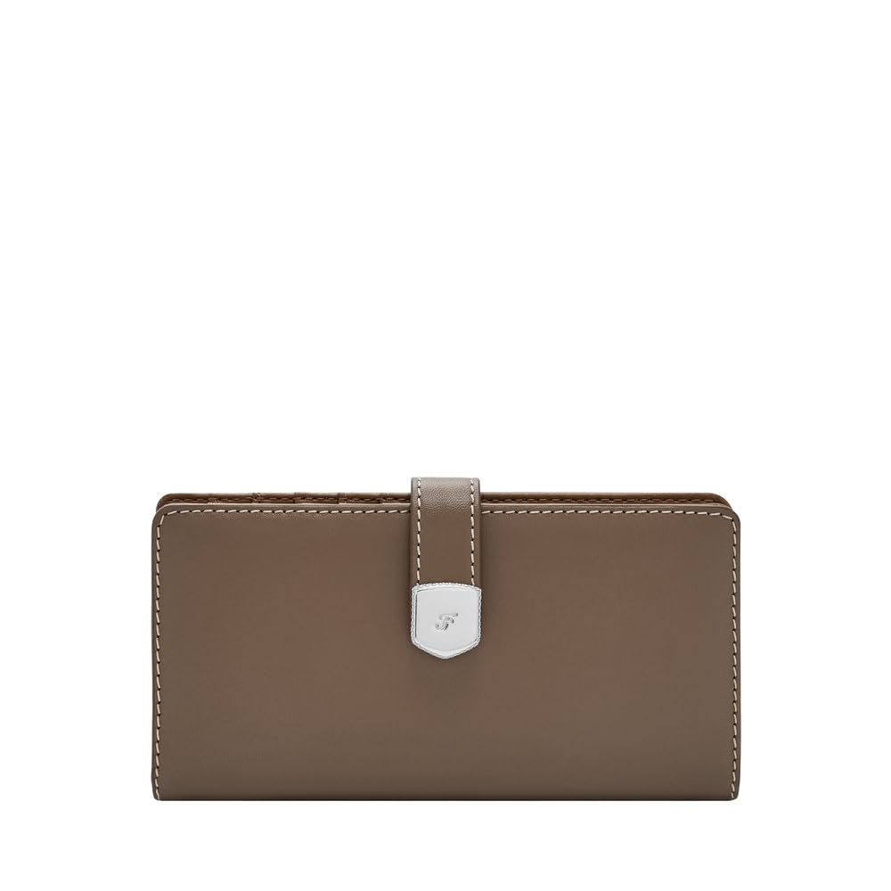 Fossil Womens Leather Lennox Gray Wallet SL10036793