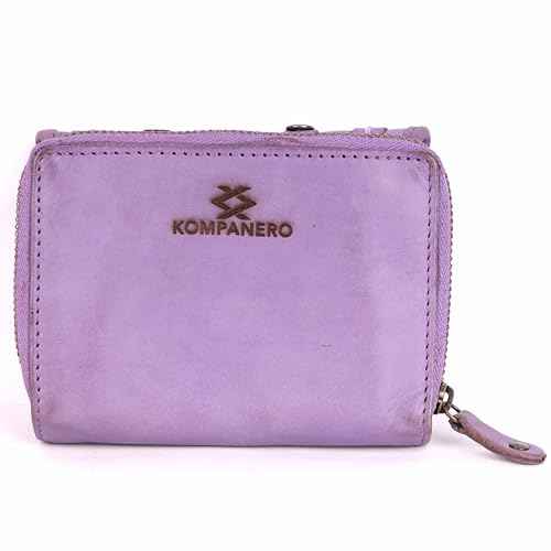 KOMPANERO Genuine Leather Women's Wallet (C-14326-LAVENDER)