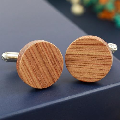 Peluche Natural Wooden Cufflinks for Men