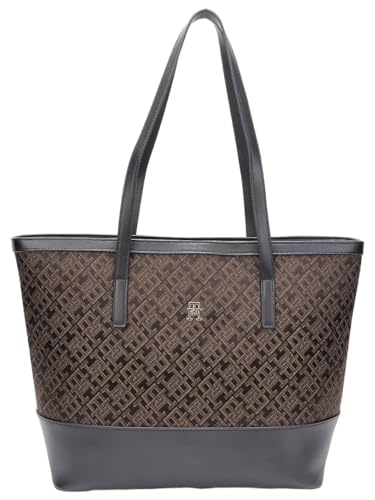 Tommy Hilfiger Logo Black Polyester Tote Bag