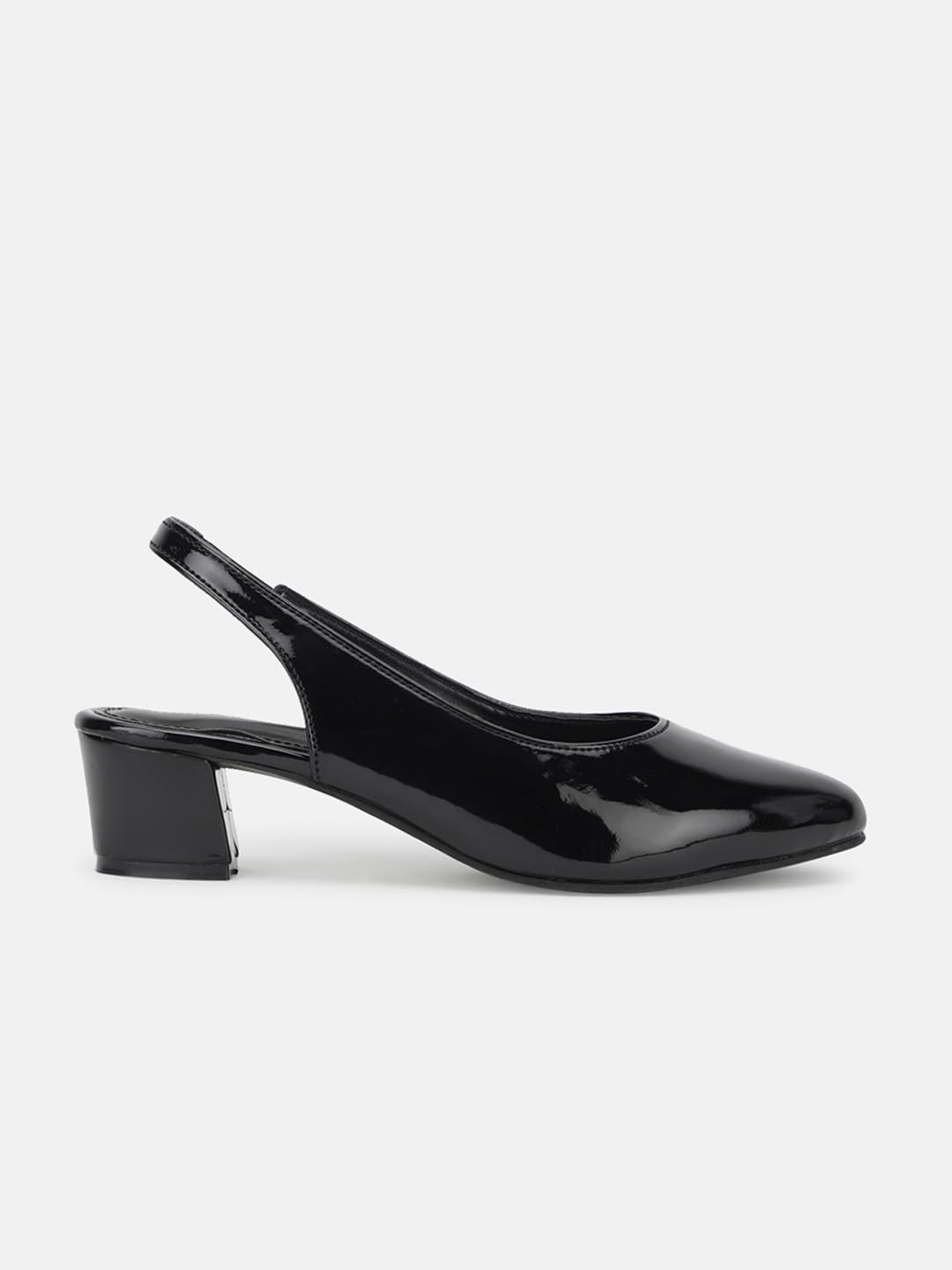 Marc Loire Pointed Toe Block Heel Fashion Sandal for Women (Black, 6)