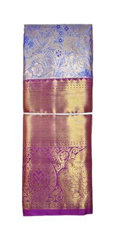 VFCollections Women's Kanchipuram Pure Silk Pattu Sarees With Blouse (Vfc314-1), Multi