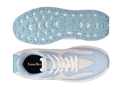 LOUIS STITCH Women’s Frost Blue Lightweight Athleisure Sport Shoes | Lightweight Casual Sneakers | Sporty Lace-Up Sneaker and Athleisure Wear| Perfect for Casual, Gym & Travel Wear | LSLD-AT-RF01 | UK-8