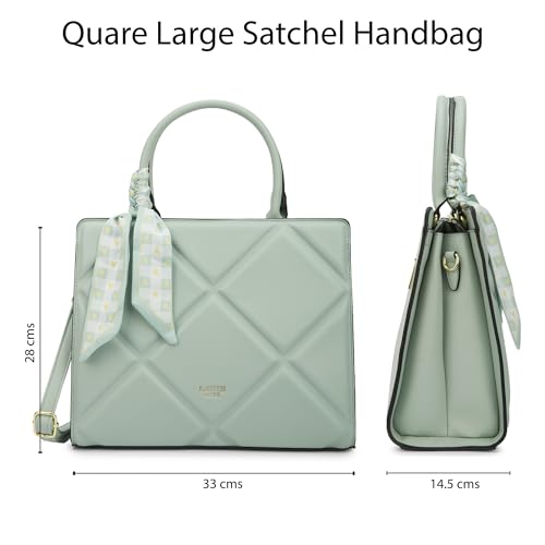 Lavie Luxe Women's Quare Large Satchel Bag | Satchel Handbag for Work | Ladies Purse | Stylish Shoulder Bag | Gift for Women